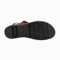 Sandalia cuña velcros 36151 Rojo