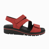 Sandalia cuña velcros 36151 Rojo