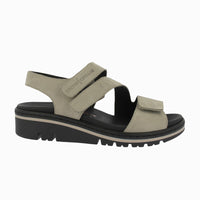 Sandalia cuña velcros 36151 Taupe