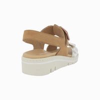 Sandalia cuña velcros 36152 Cuero