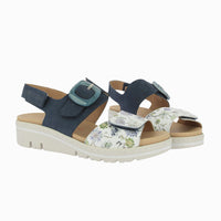 Sandalia cuña velcros 36152 Marino