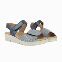 Sandalia cuña velcros 36157 Marino