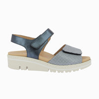 Sandalia cuña velcros 36157 Marino
