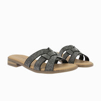 Sandalia pala brillos 37059 Negro