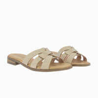 Sandalia pala brillos 37059 Platino