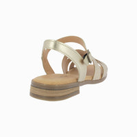 Sandalia brillos 37060 Platino