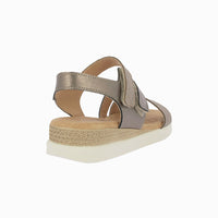 Sandalia cuña velcros 37856 Bronce