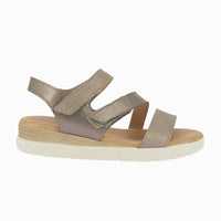 Sandalia cuña velcros 37856 Bronce