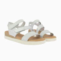Sandalia cuña velcros 37856 Plata