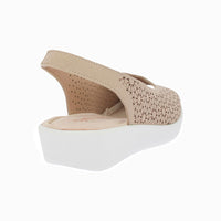 Sandalia cuña picada ICONIC 38476 Nude