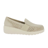 Zapato mocasin picado 40204 Platino