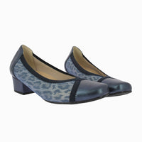 Zapato tacón estampado 81258 Azul