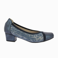 Zapato tacón estampado 81258 Azul