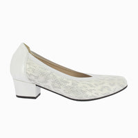 Zapato tacón estampado 81261 Blanco