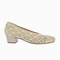 Zapato tacón trenzado 81270 Beig