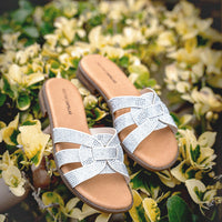 Sandalia pala brillos 37059 Plata
