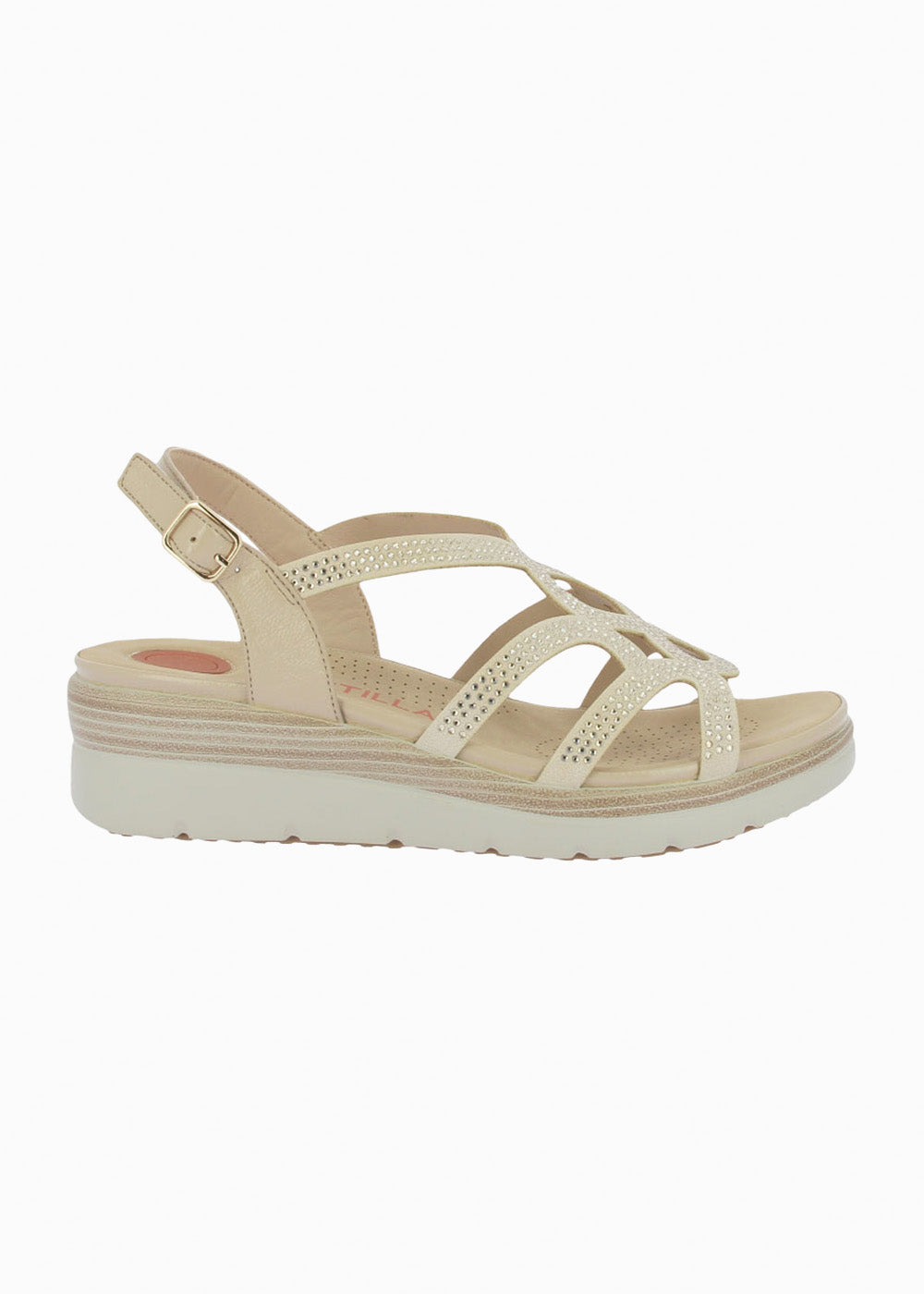 Sandalia cuña 31803 Beig