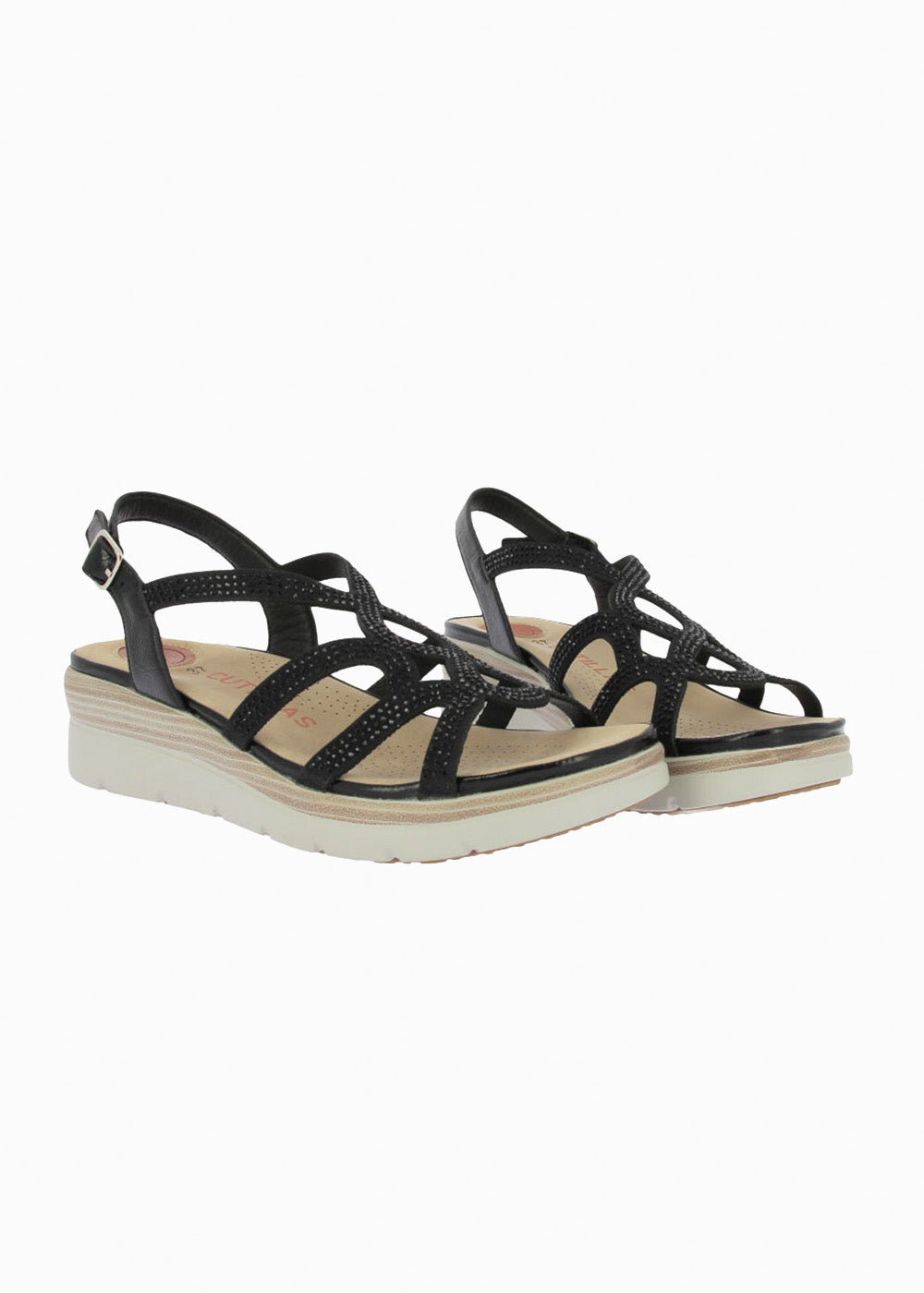 Sandalia cuña 31803 Negro