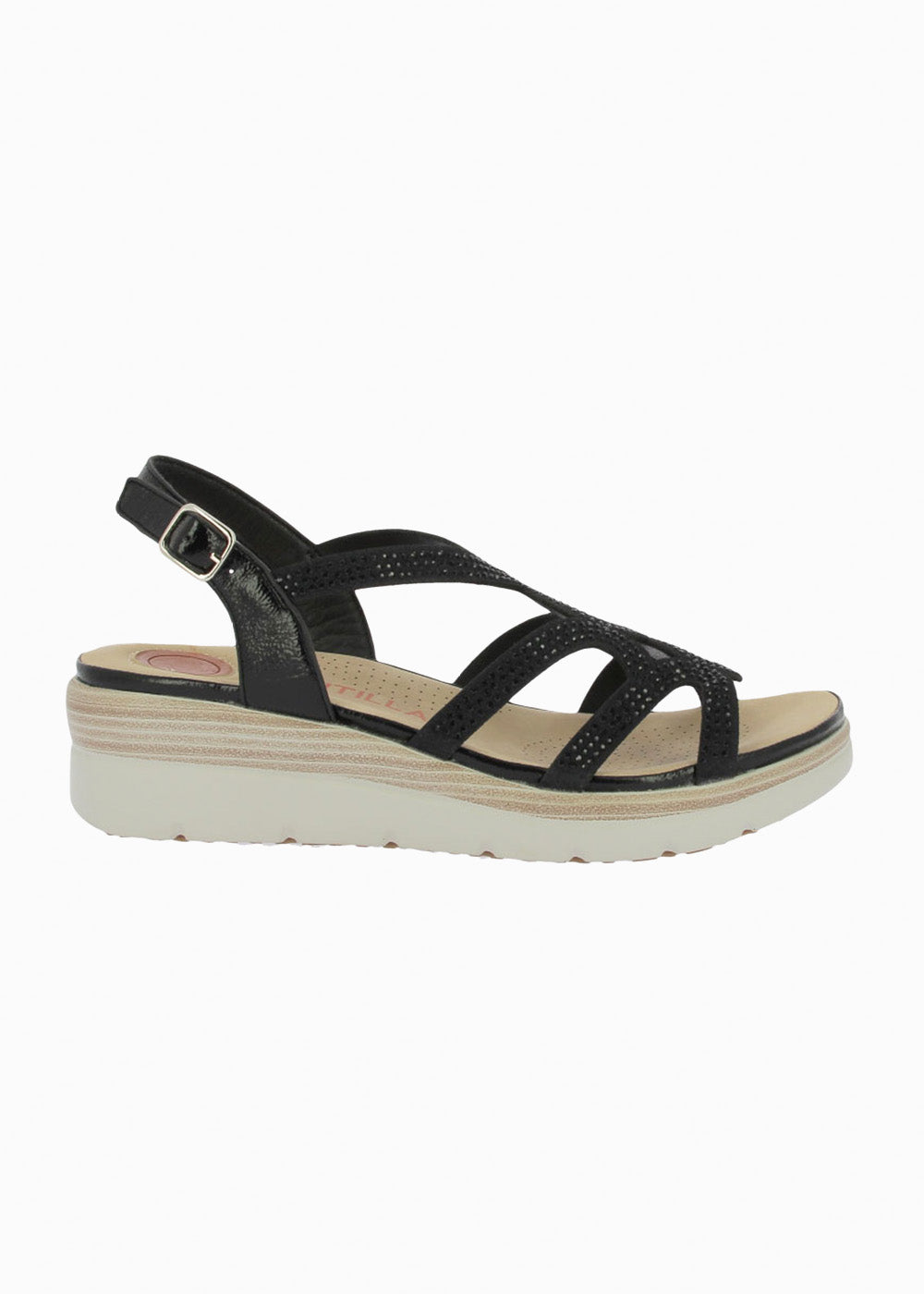 Sandalia cuña 31803 Negro