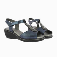 Sandalia cuña velcro 32180 Marino