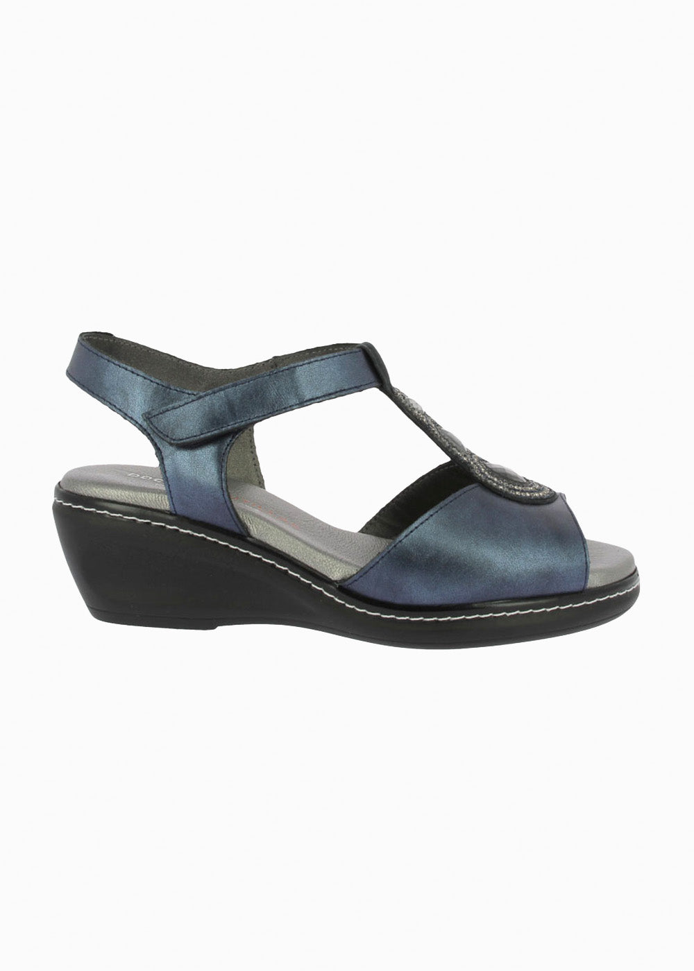 Sandalia cuña velcro 32180 Marino