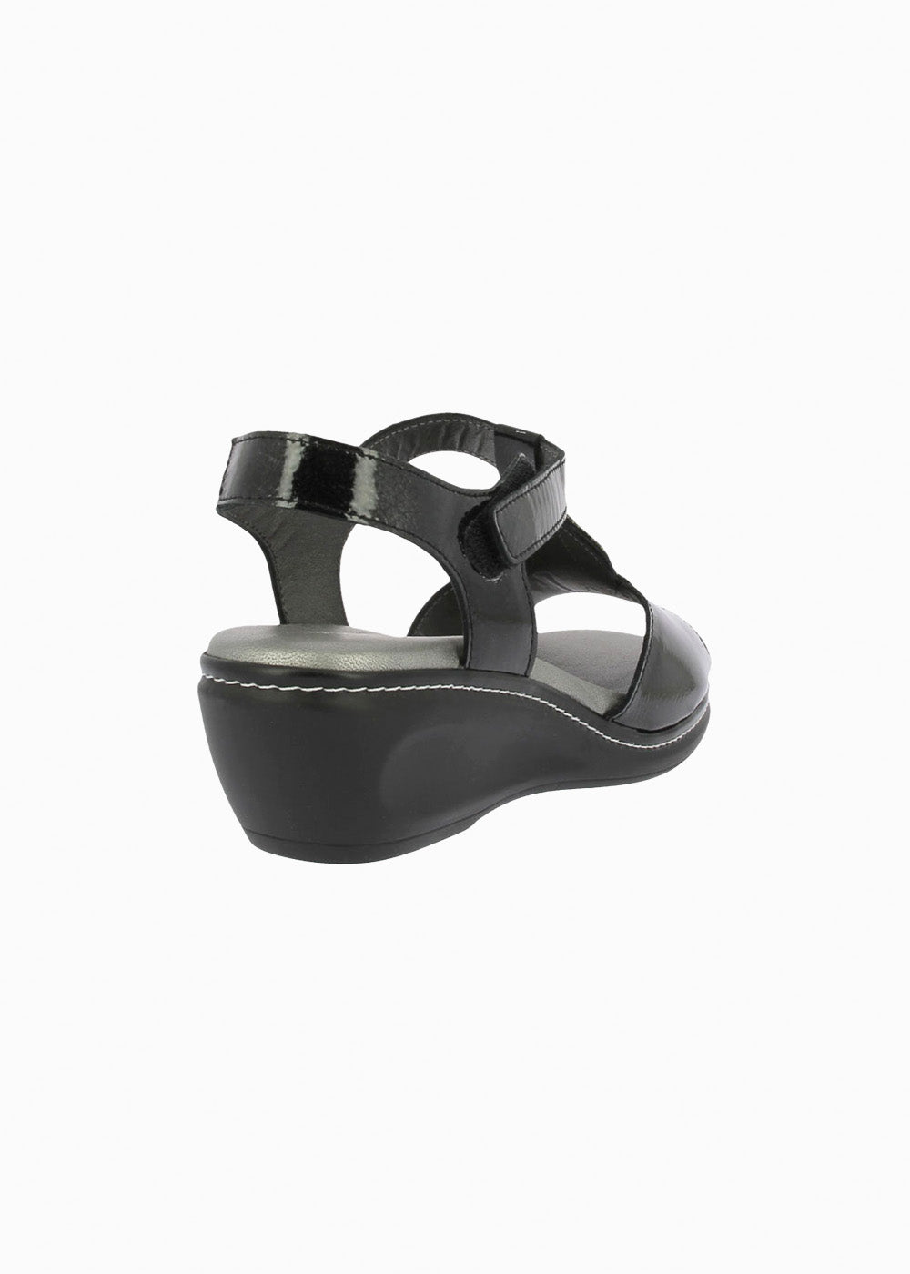 Sandalia cuña velcro 32182 Negro
