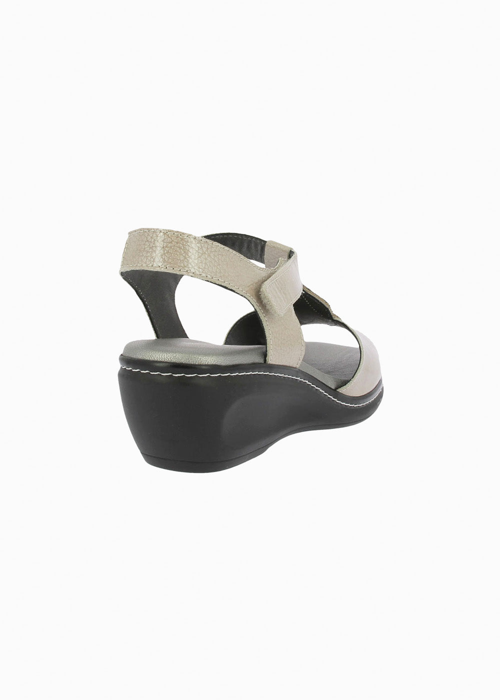 Sandalia cuña velcro 32182 Taupe