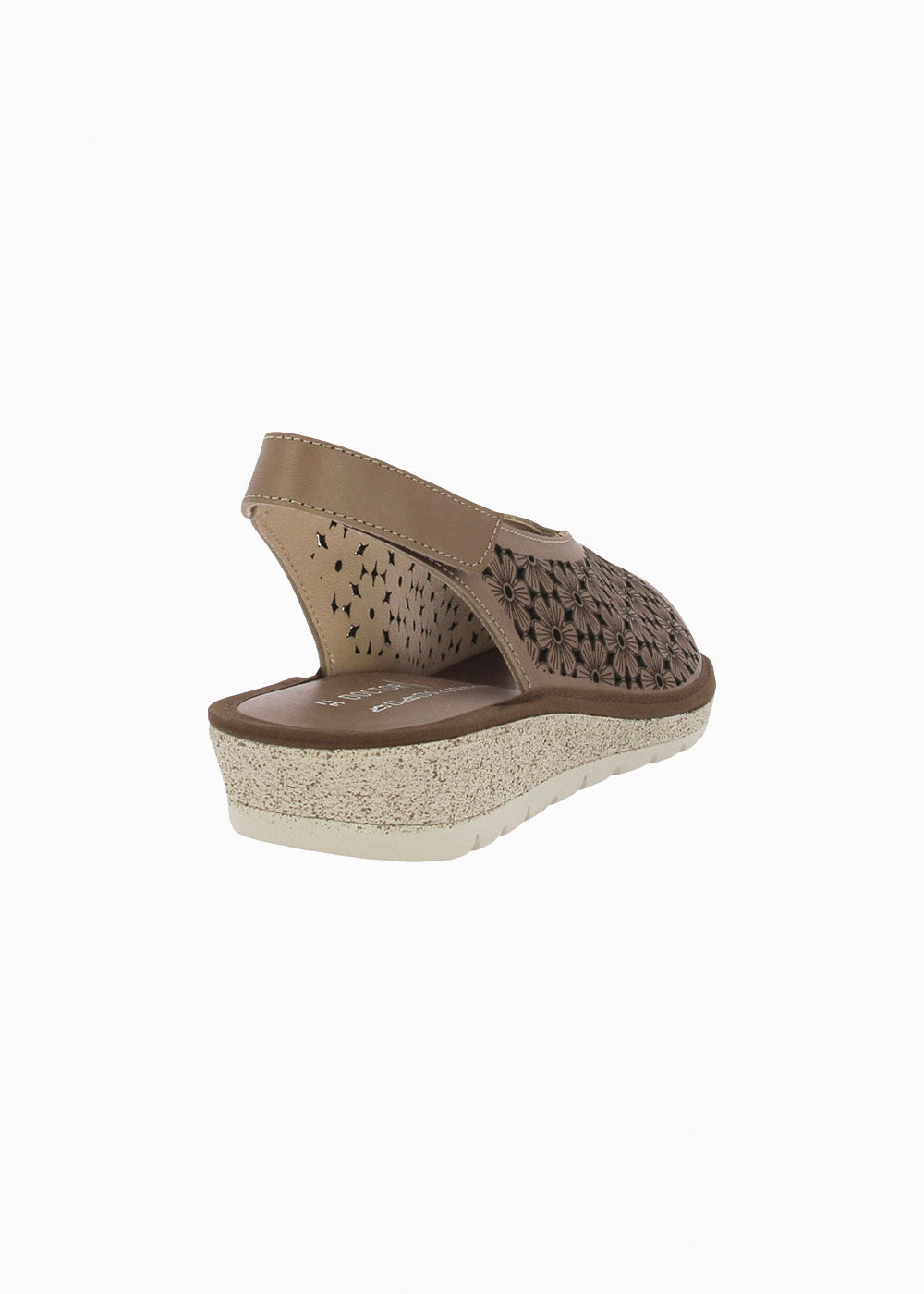 Sandalia cuña picada 35414 Marron