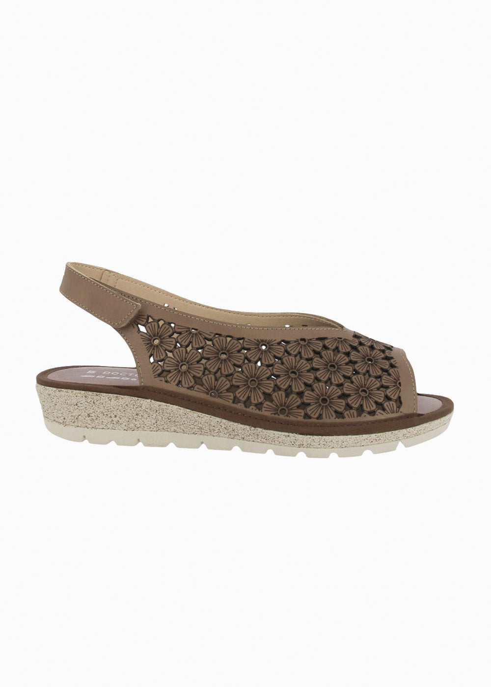 Sandalia cuña picada 35414 Marron