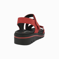 Sandalia cuña velcros 36151 Rojo