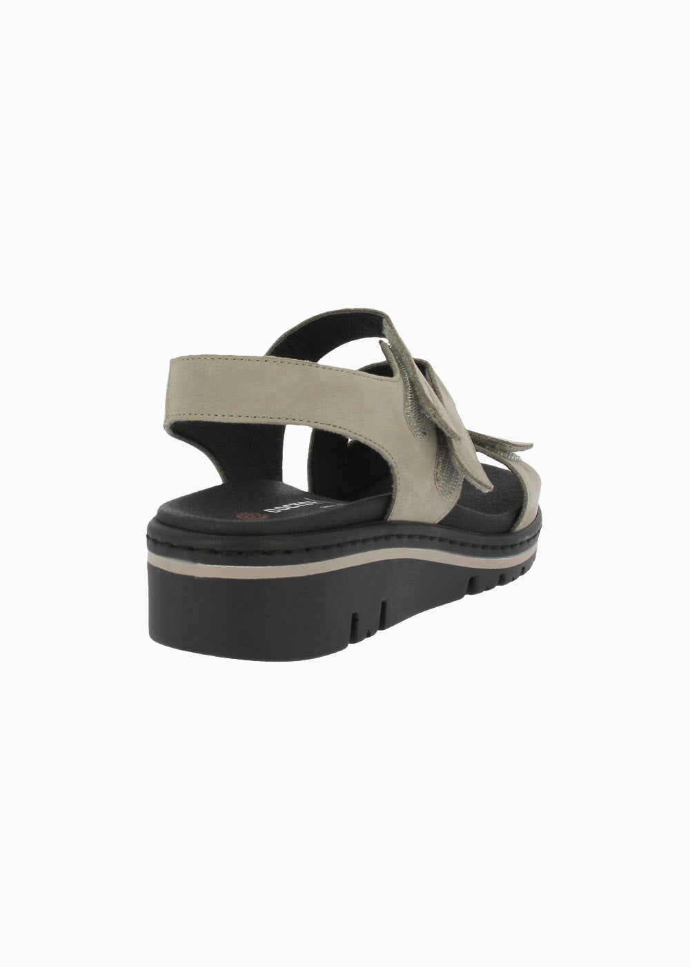 Sandalia cuña velcros 36151 Taupe