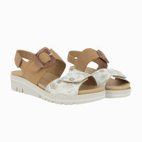 Sandalia cuña velcros 36152 Cuero