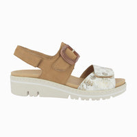 Sandalia cuña velcros 36152 Cuero