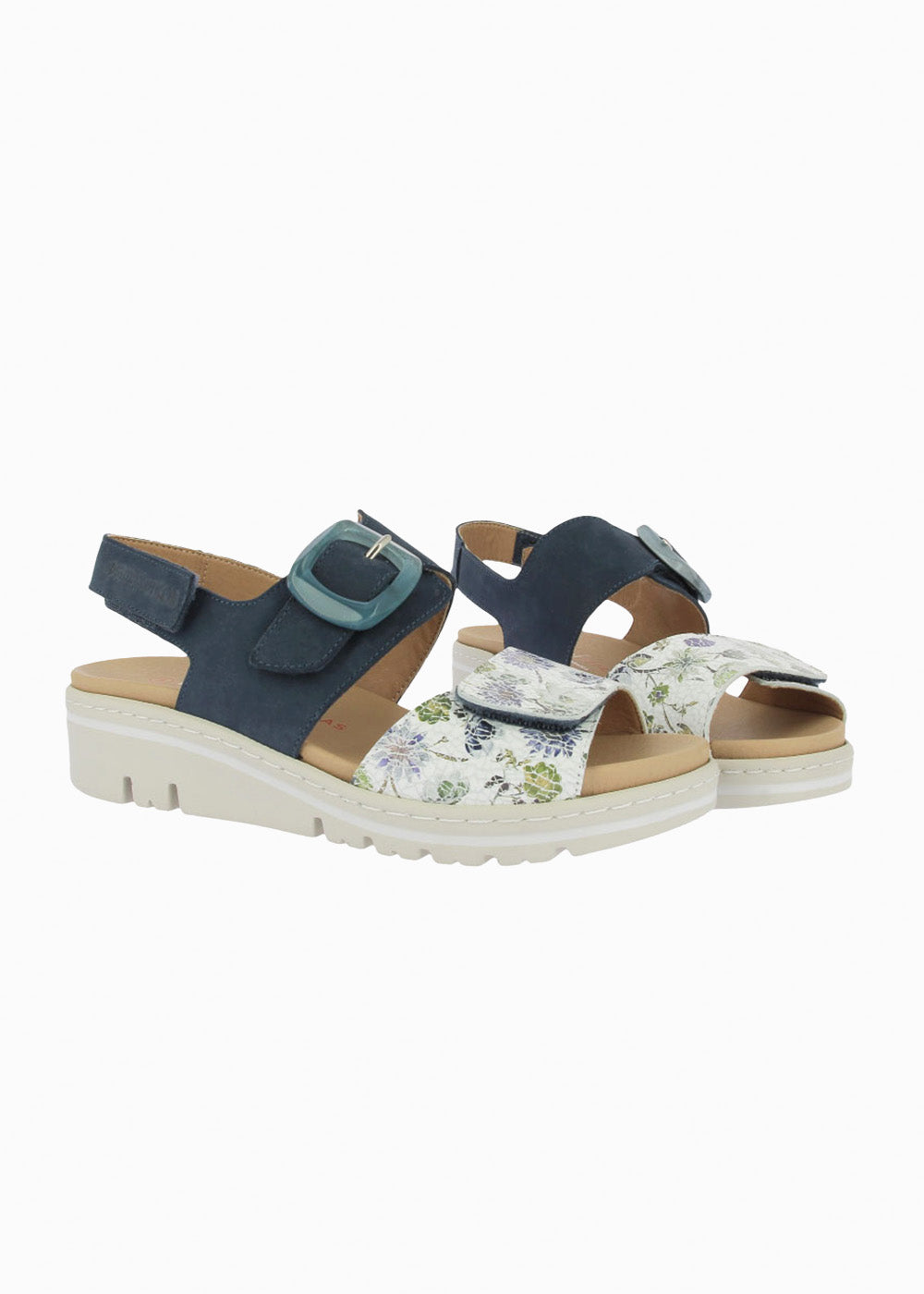 Sandalia cuña velcros 36152 Marino