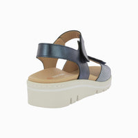 Sandalia cuña velcros 36157 Marino
