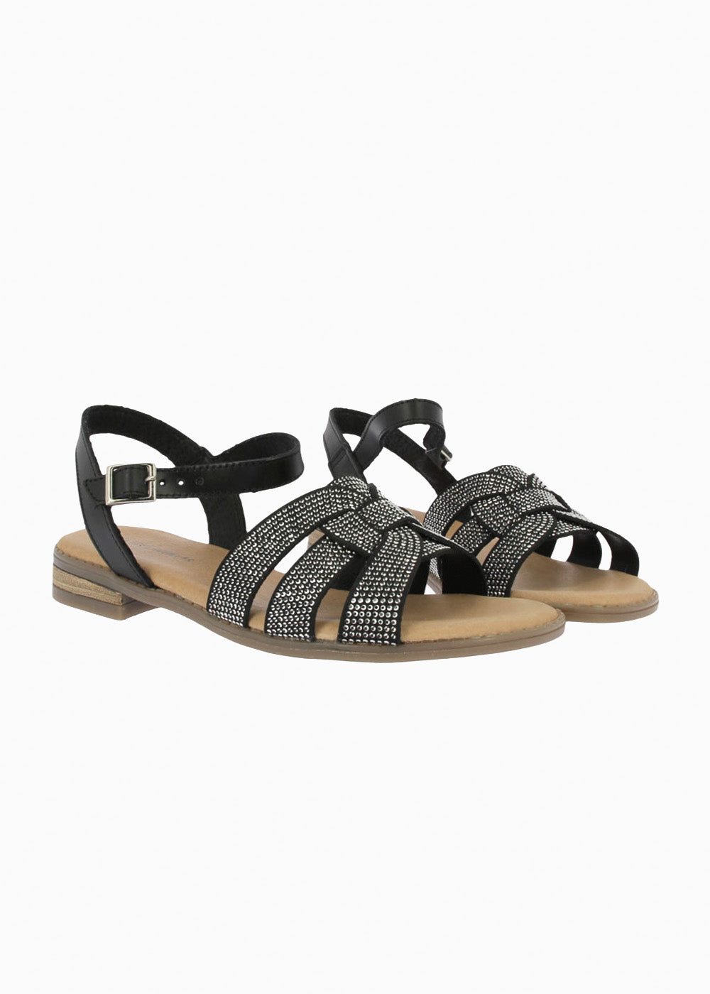Sandalia brillos 37060 Negro