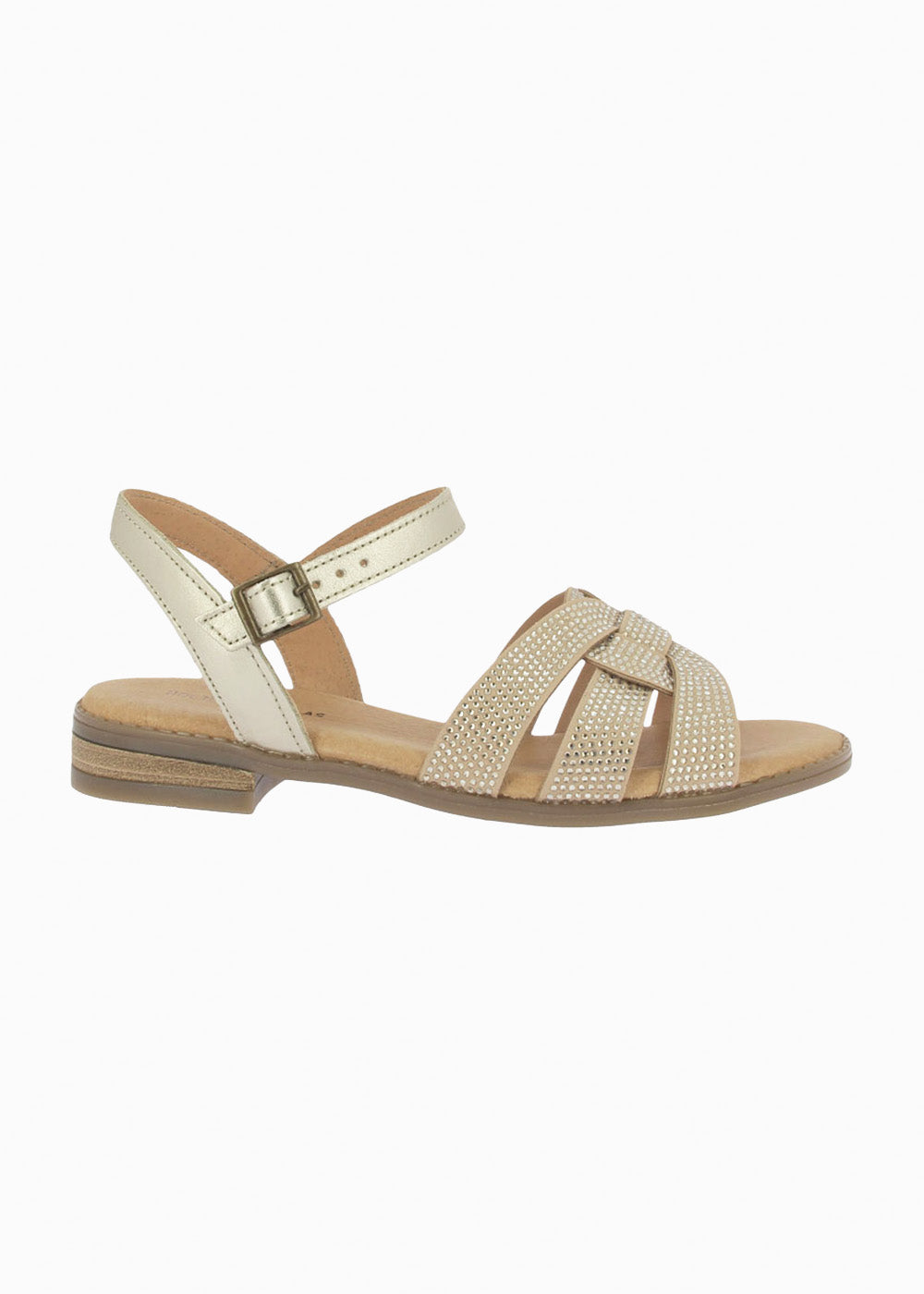 Sandalia brillos 37060 Platino