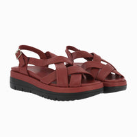 Sandalia cuña 37150 Rojo
