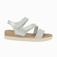 Sandalia cuña velcros 37856 Plata