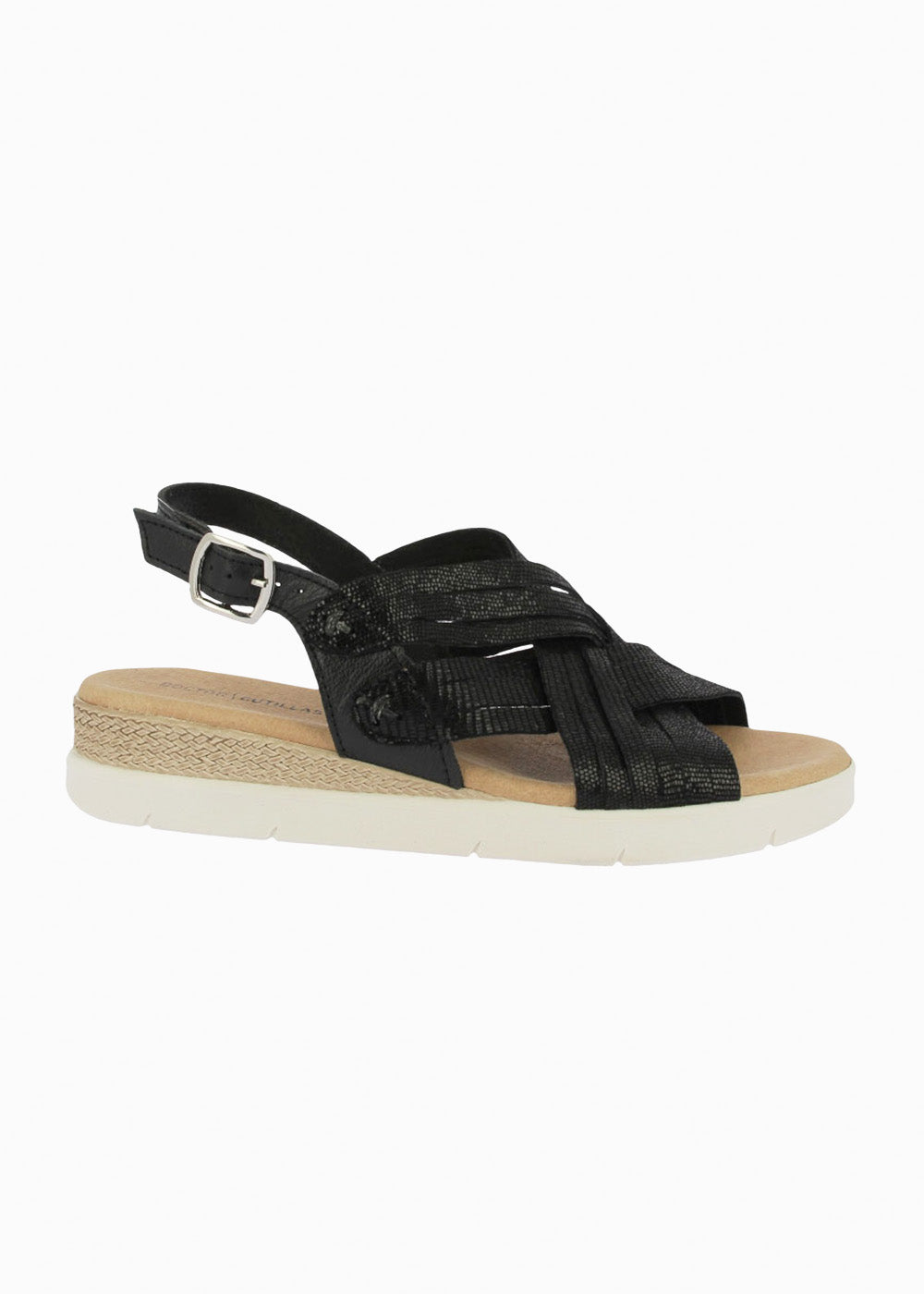 Sandalia cuña 37857 Negro