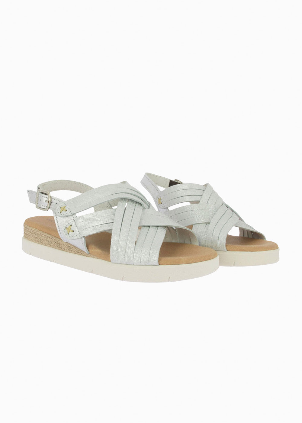 Sandalia cuña 37857 Plata