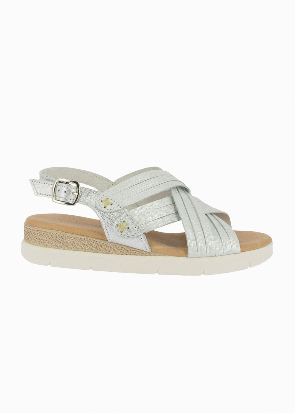 Sandalia cuña 37857 Plata