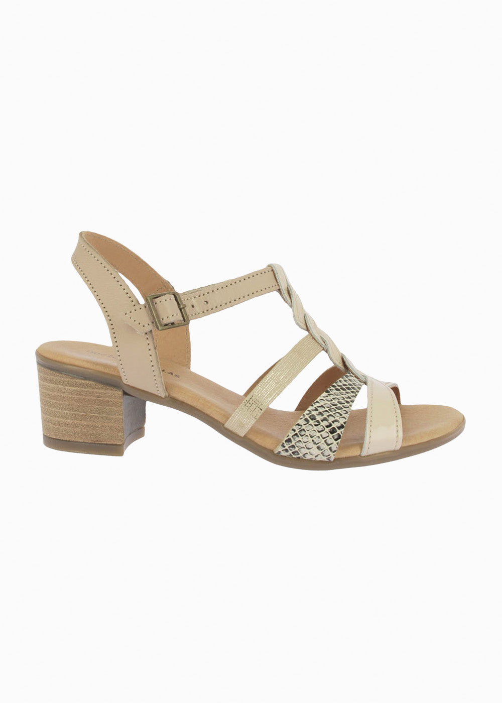 Sandalia tacón 37955 Beig