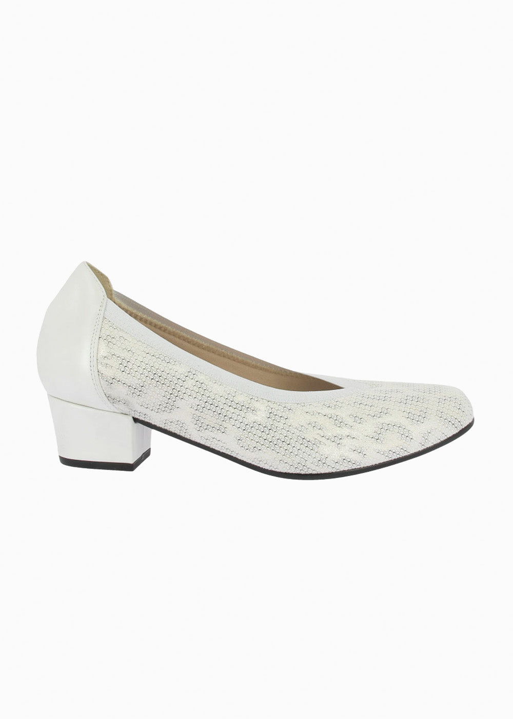 Zapato tacón estampado 81261 Blanco