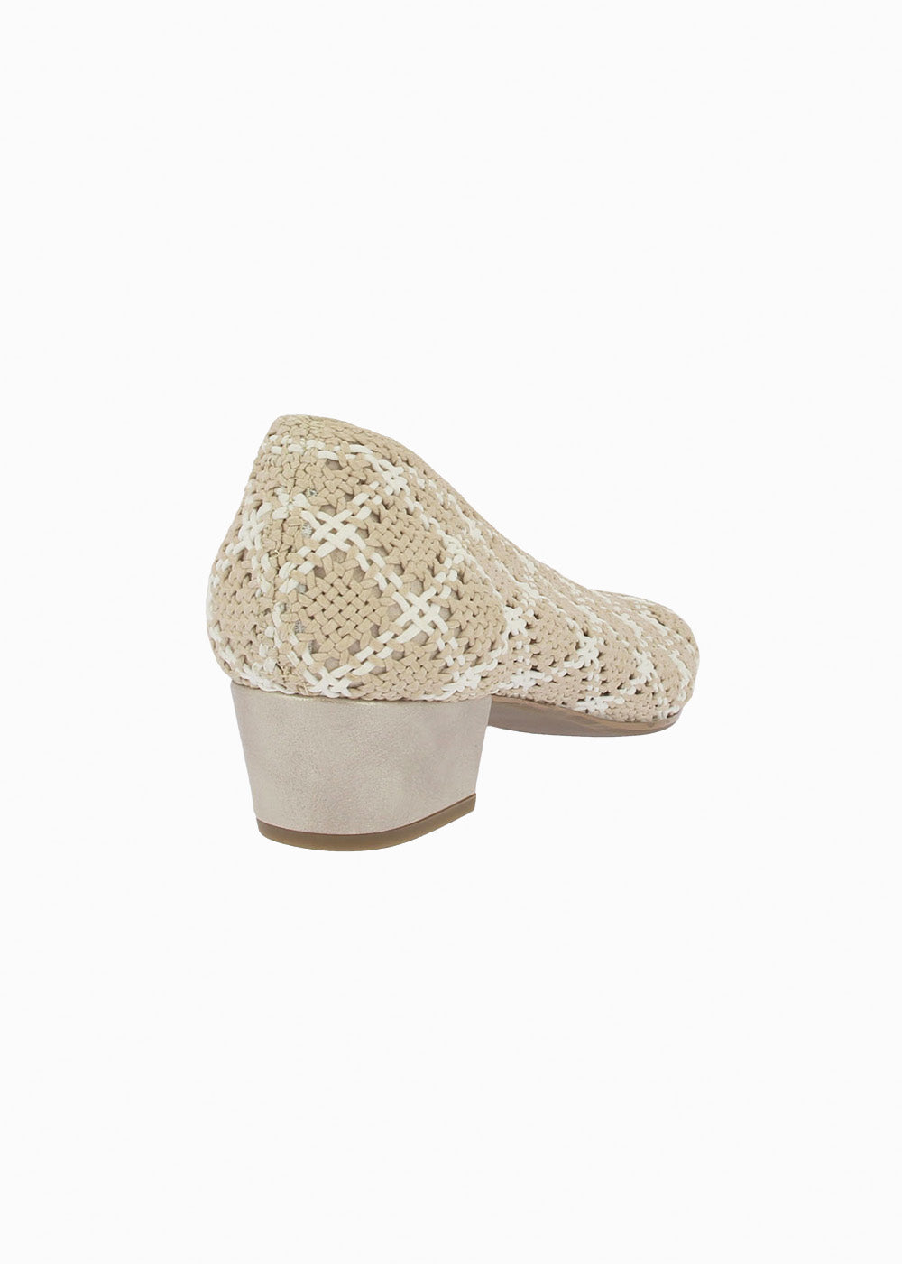Zapato tacón trenzado 81270 Beig